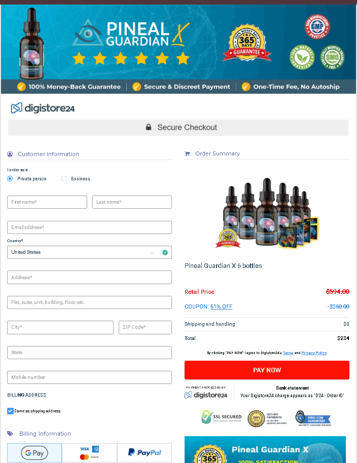 Pineal Guardian cheque